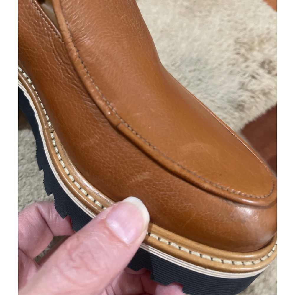 M.Gemi Women's Tan Loafers with Black Sole - Picture 11 of 13